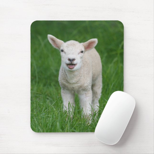 Tapis De Souris Animaux de bébés cutest | Lil Lamb (Avec souris)