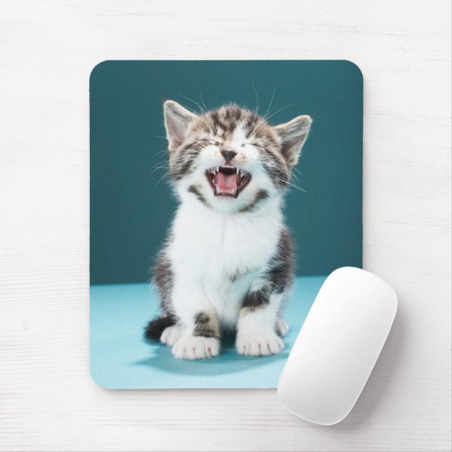 Tapis De Souris Animaux de bébés cutest | Mewing Baby Kitten (Avec souris)