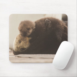 Tapis De Souris Animaux de bébés cutest   Pompe Otter nouveau-né