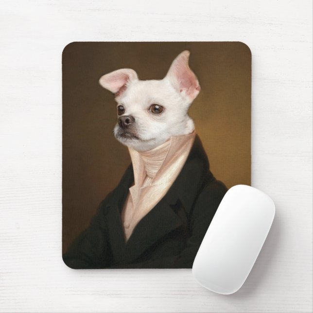 Tapis De Souris Animaux de bébés cutest | Royal Chihuahua Portrait (Avec souris)