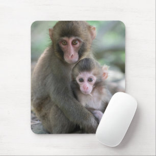Tapis De Souris Animaux de bébés cutest Singes japonais