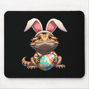 Tapis De Souris Animaux de compagnie de dragon barbu de Pâques Œuf