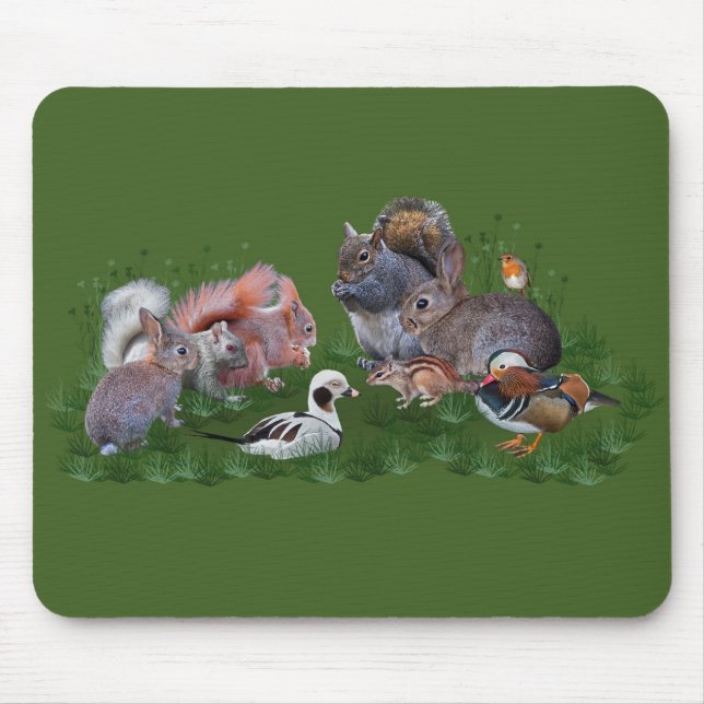 Tapis de souris Animaux de la forêt (Devant)