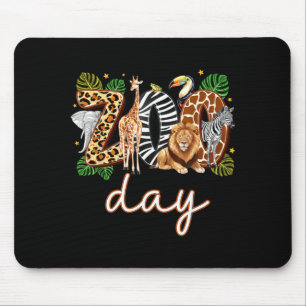 Tapis De Souris Animaux de la journée zoo Jungle Anniversaire Fami