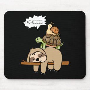 Tapis De Souris Animaux de zoo cadeau escargot tortue paresseux re