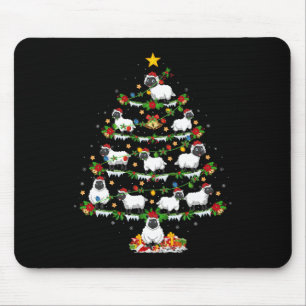 Tapis De Souris Animaux domestiques Jumeaux Père Noël Sheep Christ