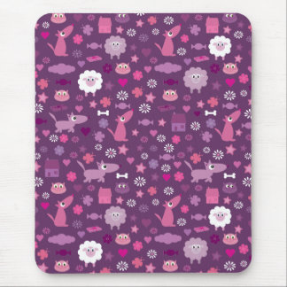 Tapis De Souris Animaux et substance mignons pour le pourpre