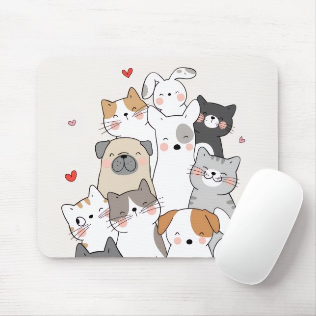 Tapis De Souris animaux mignons (Avec souris)