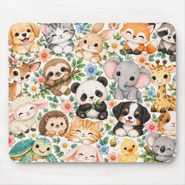 Tapis de souris Animaux Mignons de la Forêt (Devant)
