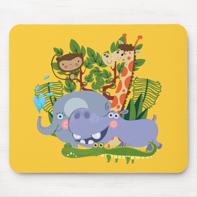 Tapis De Souris Animaux mignons de safari (Devant)