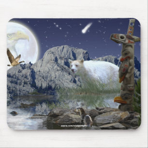 Tapis De Souris Animaux sacrés Haida Spirit Faune Mousepad