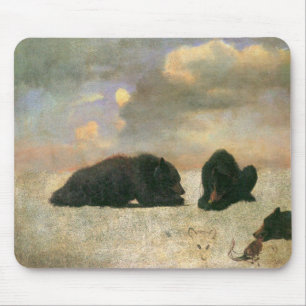 Tapis De Souris Animaux Vintage, Grizzlis par Albert Bierstadt