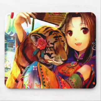 Tapis De Souris Anime avec le tigre