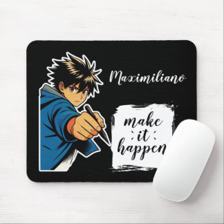 Tapis De Souris Anime Boy Make It Happen Personalized Mouse Pad