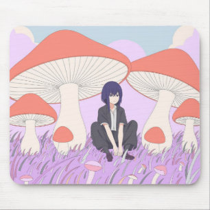 Tapis de souris Anime Cottagecore Champignon