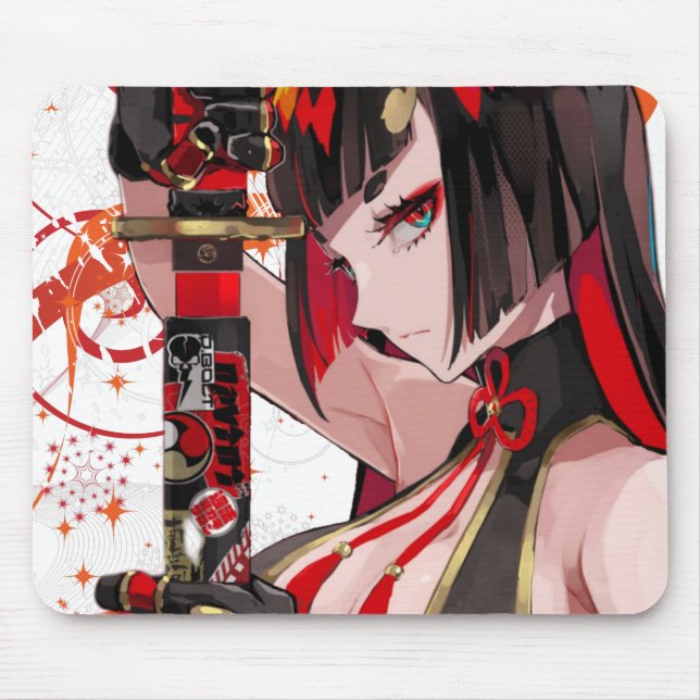 Tapis De Souris Anime fille Samurai (Devant)