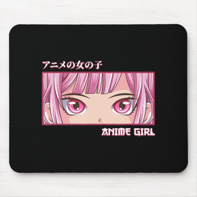 Tapis De Souris Anime Girl Eyes Japonais Japon Art esthétique Anim (Devant)