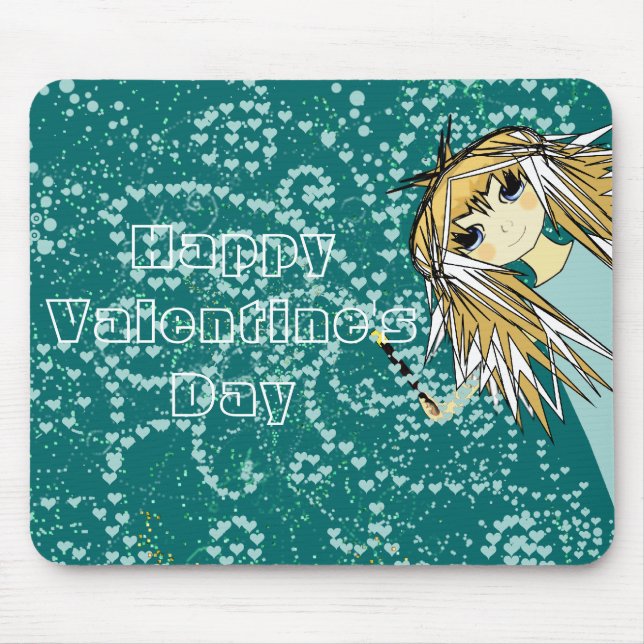 Tapis De Souris Anime Magique Saint Valentin Souris (Devant)