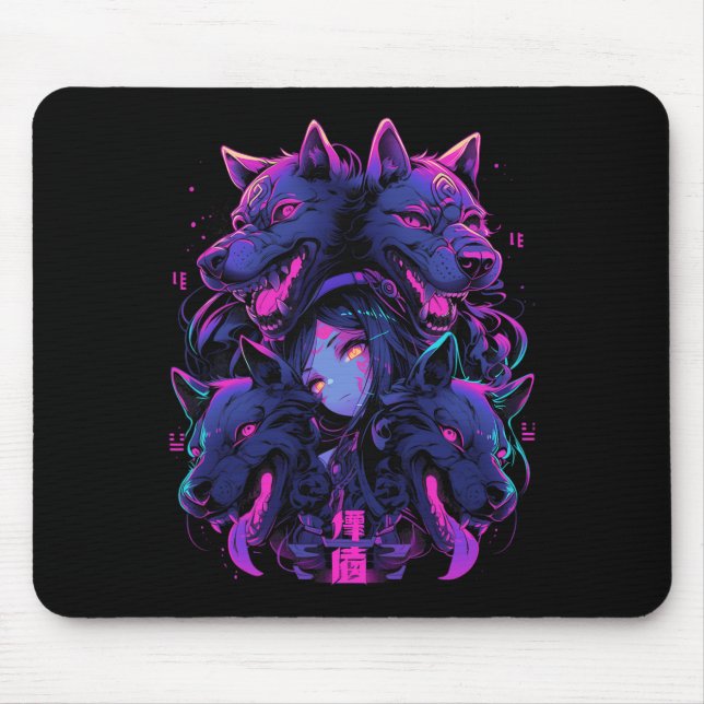 Tapis De Souris Anime Manga Cyberpunk Techwear Esthétique Harajuku (Devant)