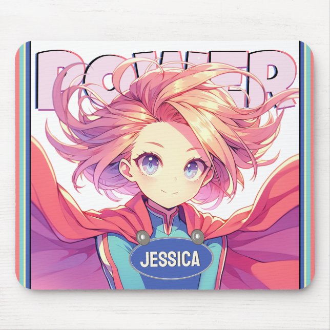 Tapis De Souris Anime Power Hero Girl (Devant)
