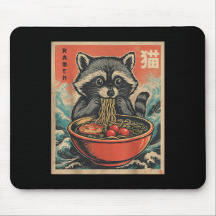 Tapis De Souris Anime Raccoon Ramen Japonais Drôle Kawaii Cadeaux 