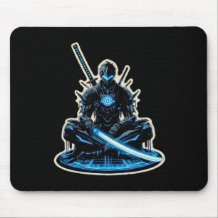 Tapis De Souris Anime Samurai Gamer Guerrier Sci-fi Cyber Punk Fut