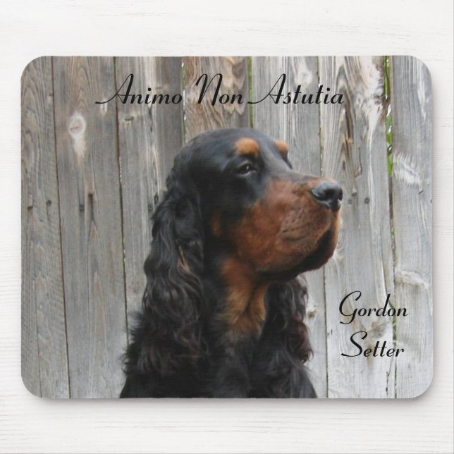 Tapis De Souris Animo Non Astutia, Gordon Setter Mousepad (Devant)