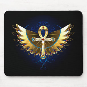 Tapis De Souris Ankh or avec ailes