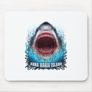 Tapis De Souris Anna Maria Island Floride Vacances Grand Requin Bl