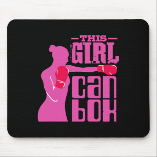 Tapis De Souris Anneau de boxe Fitness Fille Avec Gants - J'aime l