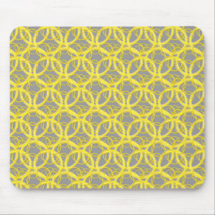 Tapis De Souris Anneaux jaunes Mousepad