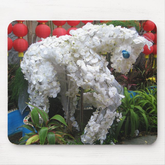 Tapis De Souris Année du cheval | 春 節 馬 ... Topiary chinois (Devant)