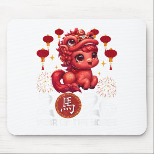 Tapis De Souris Année Du Cheval 2026 Chinois Nouvel An Lunaire Zod