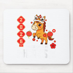 Tapis De Souris Année du Cheval 2026 Cute Kawaii Nouvel An Chinois