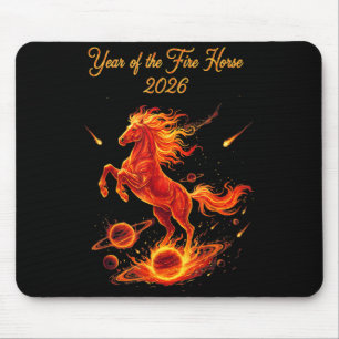 Tapis De Souris Année du cheval de feu 2026 nouvel an chinois luna