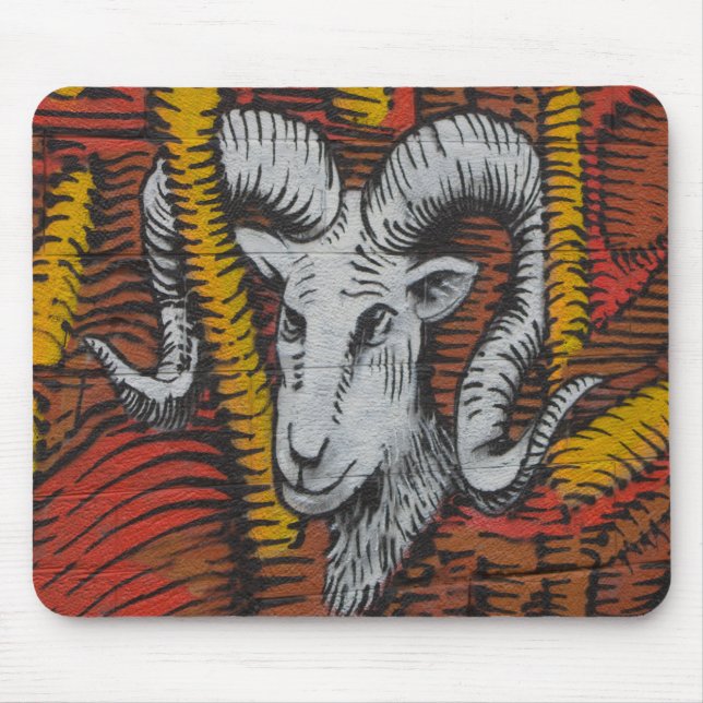 Tapis De Souris Année du Graffiti de mouton de chèvre (Devant)