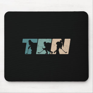 Tapis De Souris Anniversaire 10 Ans Rétro Hockey Sur Glace Garçon