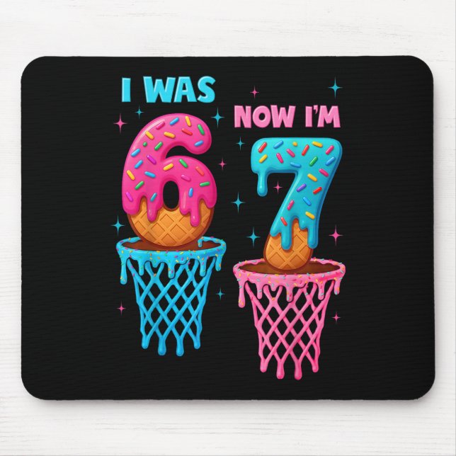 Tapis De Souris Anniversaire 7 Ans J'avais 6 Ans Maintenant J'ai 7 (Devant)