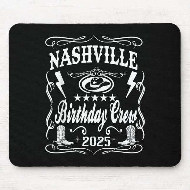 Tapis De Souris Anniversaire de Nashville Bash 2025 Thème Whiskey (Devant)