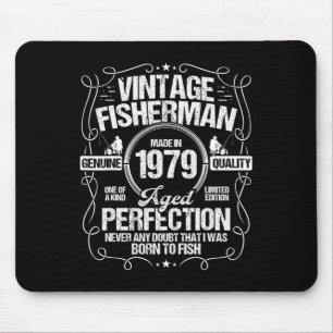 Tapis De Souris Anniversaire de pêche 1979 pour un pêcheur né en 1
