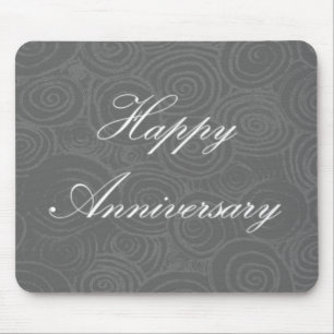 Tapis De Souris Anniversaire des torrents foncé de souris d'argent