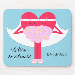 Tapis De Souris Anniversaire du mariage du coeur