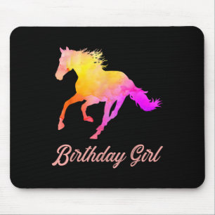 Tapis De Souris Anniversaire Fille Horse Amateurs Aquarelle Horseb