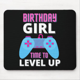 Tapis De Souris Anniversaire Fille Temps De Niveau Up Video Jeu An