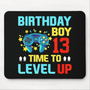 Tapis De Souris Anniversaire Garçon 13 13 Ans Jeux Vidéos Cadeaux 