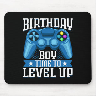 Tapis De Souris Anniversaire Garçon Temps De Niveau Up Video Jeu A