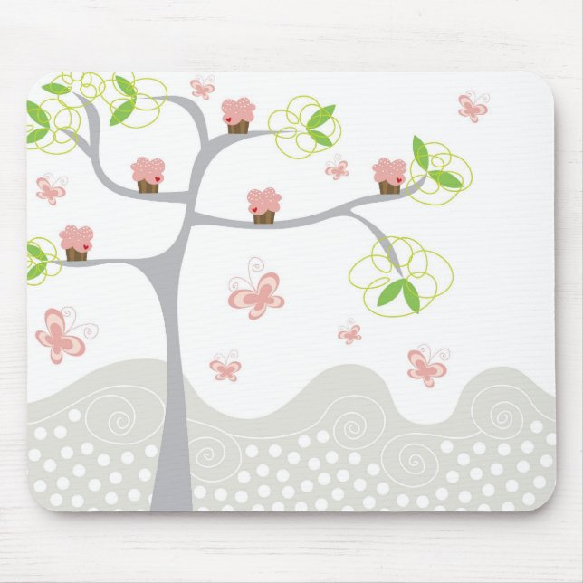 Tapis De Souris Anniversaire lunatique de bonbon à papillons (Devant)