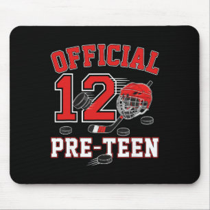 Tapis De Souris Anniversaire officiel de 12 ans garçon pré-adolesc
