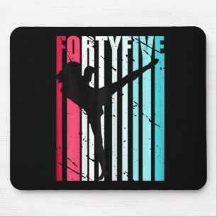 Tapis De Souris Anniversaire Rétro 45 ans pour femmes de kickboxin