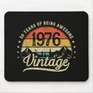Tapis De Souris Anniversaire Vintage 1976 50 Ans 50ème